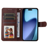 EIDERWOOD iPhone Air 2-i-1 Kunstskinn Flip Deksel med Skjermbeskyttelsesglass - Rød