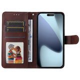 EIDERWOOD iPhone 17 Pro 2-i-1 Kunstskinn Flip Deksel med Skjermbeskyttelsesglass - Svart