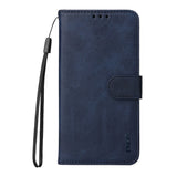 EIDERWOOD iPhone 17 Pro 2-i-1 Kunstskinn Flip Deksel med Skjermbeskyttelsesglass - Blå