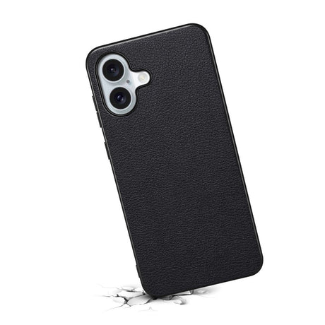 EIDERWOOD iPhone 17 Hybrid Plast Deksel med Skinntekstur – Svart