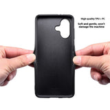 EIDERWOOD iPhone 17 Hybrid Plast Deksel med Skinntekstur – Svart
