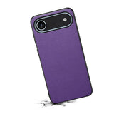 EIDERWOOD iPhone Air Hybrid Plast Deksel med Skinntekstur – Lilla