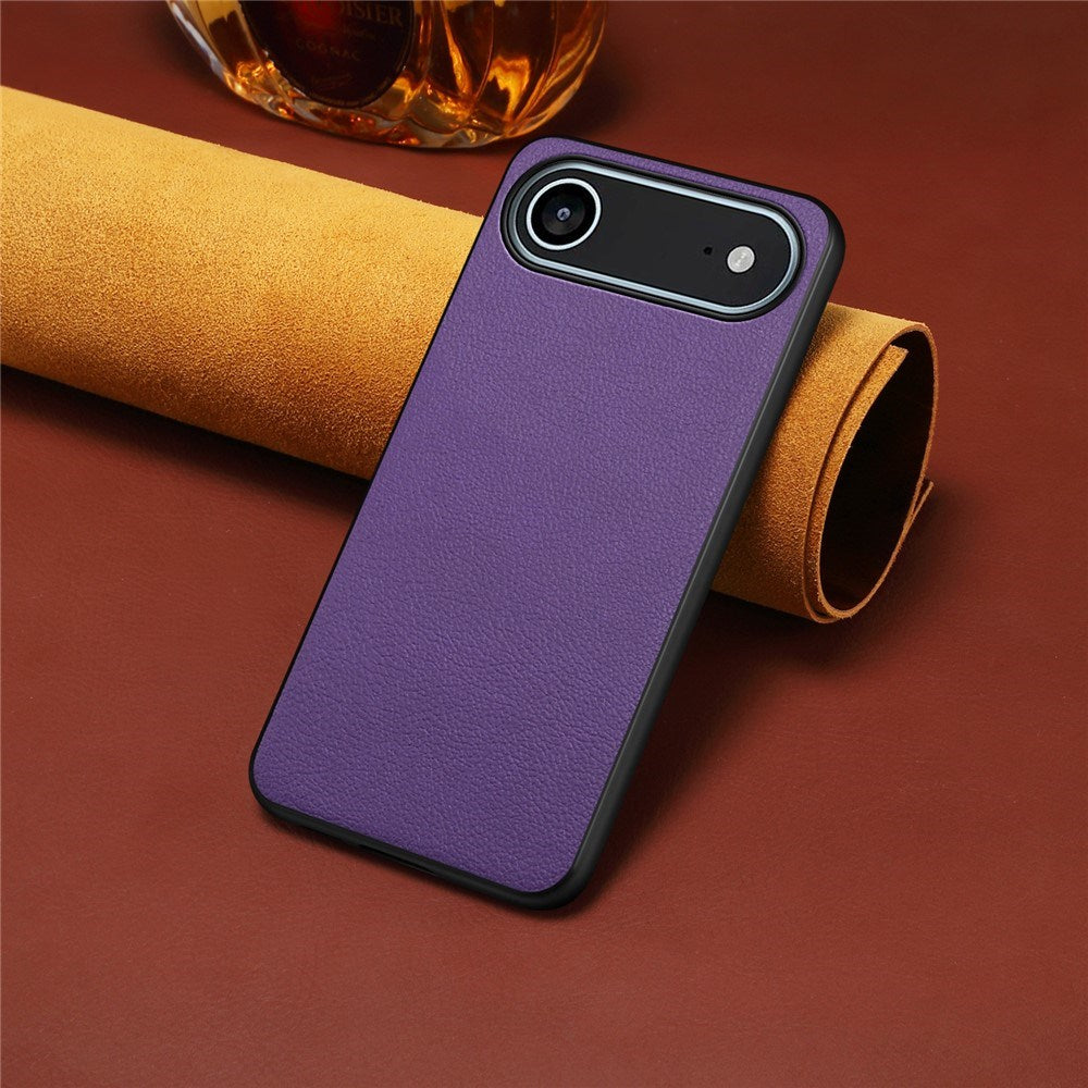 EIDERWOOD iPhone Air Hybrid Plast Deksel med Skinntekstur – Lilla
