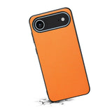 EIDERWOOD iPhone Air Hybrid Plast Deksel med Skinntekstur – Oransje