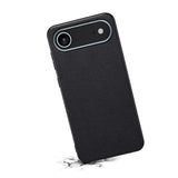 EIDERWOOD iPhone Air Hybrid Plast Deksel med Skinntekstur – Svart