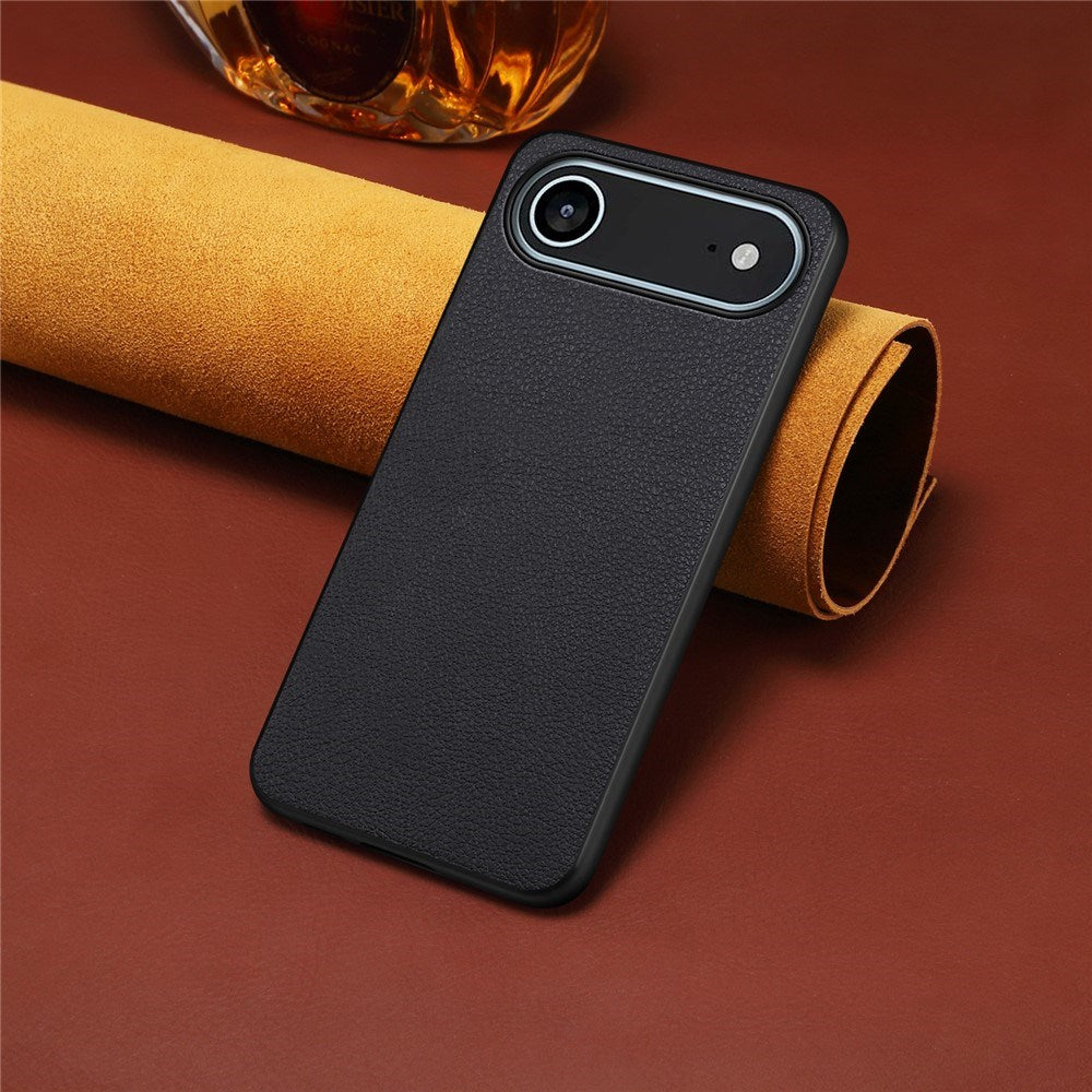 EIDERWOOD iPhone Air Hybrid Plast Deksel med Skinntekstur – Svart
