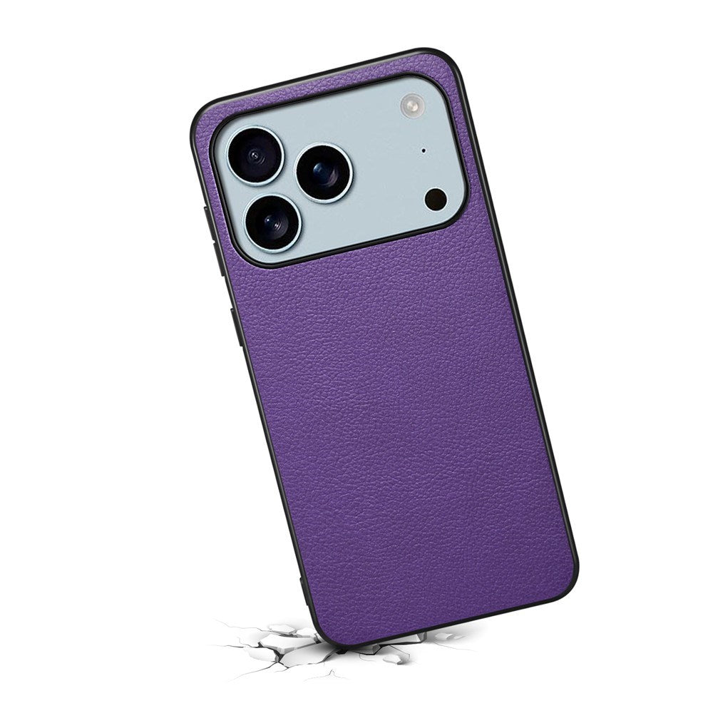 EIDERWOOD iPhone 17 Pro Hybrid Plast Deksel med Skinntekstur – Lilla