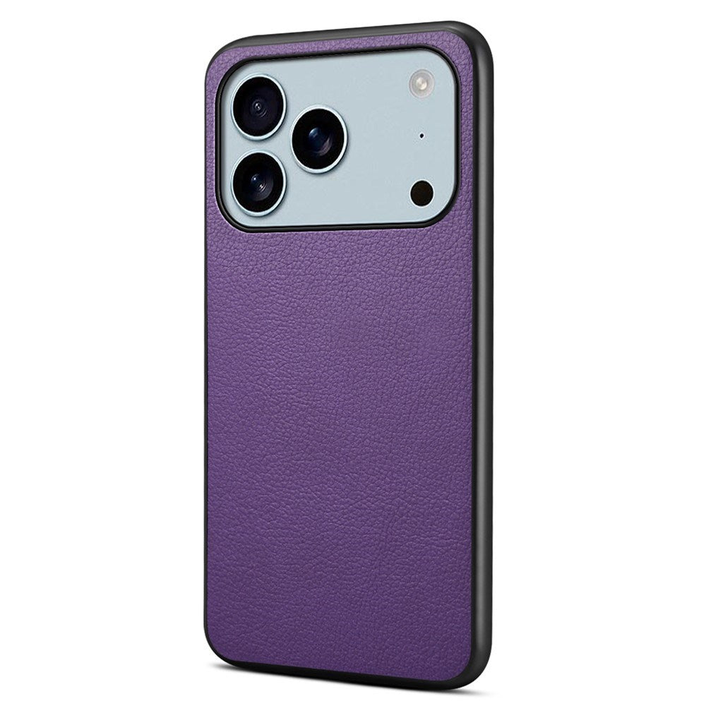 EIDERWOOD iPhone 17 Pro Max Hybrid Plast Deksel med Skinntekstur – Lilla