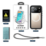 EIDERWOOD iPhone 17 Pro Vanntett Håndverker Deksel m. Skjermbeskytter & Stropp - MagSafe Kompatibel - Svart
