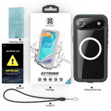 EIDERWOOD iPhone Air Vanntett Håndverker Deksel m. Skjermbeskytter & Stropp - MagSafe Kompatibel - Svart