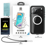 EIDERWOOD iPhone 17 Pro Max Vanntett Håndverker Deksel m. Skjermbeskytter & Stropp - MagSafe Kompatibel - Blå