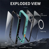 EIDERWOOD iPhone 17 Pro Max Vanntett Håndverker Deksel m. Skjermbeskytter & Stropp - MagSafe Kompatibel - Blå