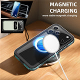 EIDERWOOD iPhone 17 Pro Max Vanntett Håndverker Deksel m. Skjermbeskytter & Stropp - MagSafe Kompatibel - Blå