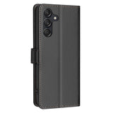 EIDERWOOD Samsung Galaxy S25 FE Kunstskinn Flip Deksel med Stativ & Lommebok - Svart