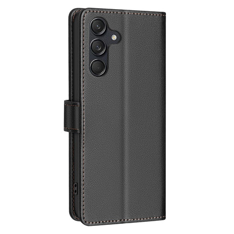 EIDERWOOD Samsung Galaxy S25 FE Kunstskinn Flip Deksel med Stativ & Lommebok - Svart
