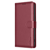EIDERWOOD Samsung Galaxy S25 FE Kunstskinn Flip Deksel med Stativ & Lommebok - Rød