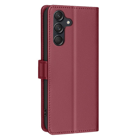 EIDERWOOD Samsung Galaxy S25 FE Kunstskinn Flip Deksel med Stativ & Lommebok - Rød