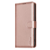EIDERWOOD Samsung Galaxy S25 FE Kunstskinn Flip Deksel med Stativ & Lommebok - Rose Gold