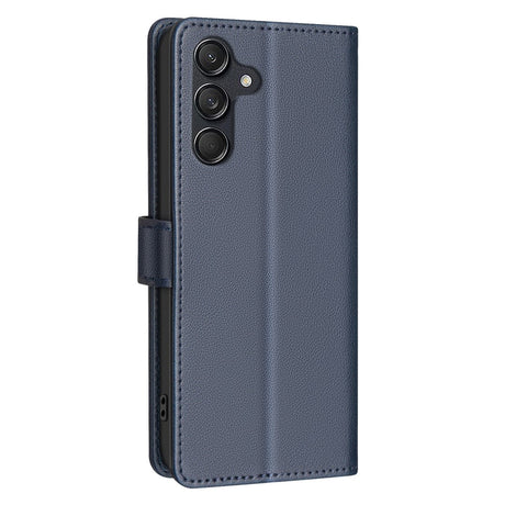 EIDERWOOD Samsung Galaxy S25 FE Kunstskinn Flip Deksel med Stativ & Lommebok - Blå