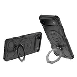 EIDERWOOD iPhone Air Håndverkerdeksel med Magnetisk Kickstand – MagSafe Kompatibel – Svart