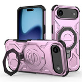 EIDERWOOD iPhone Air Håndverkerdeksel med Magnetisk Kickstand – MagSafe Kompatibel – Rosa
