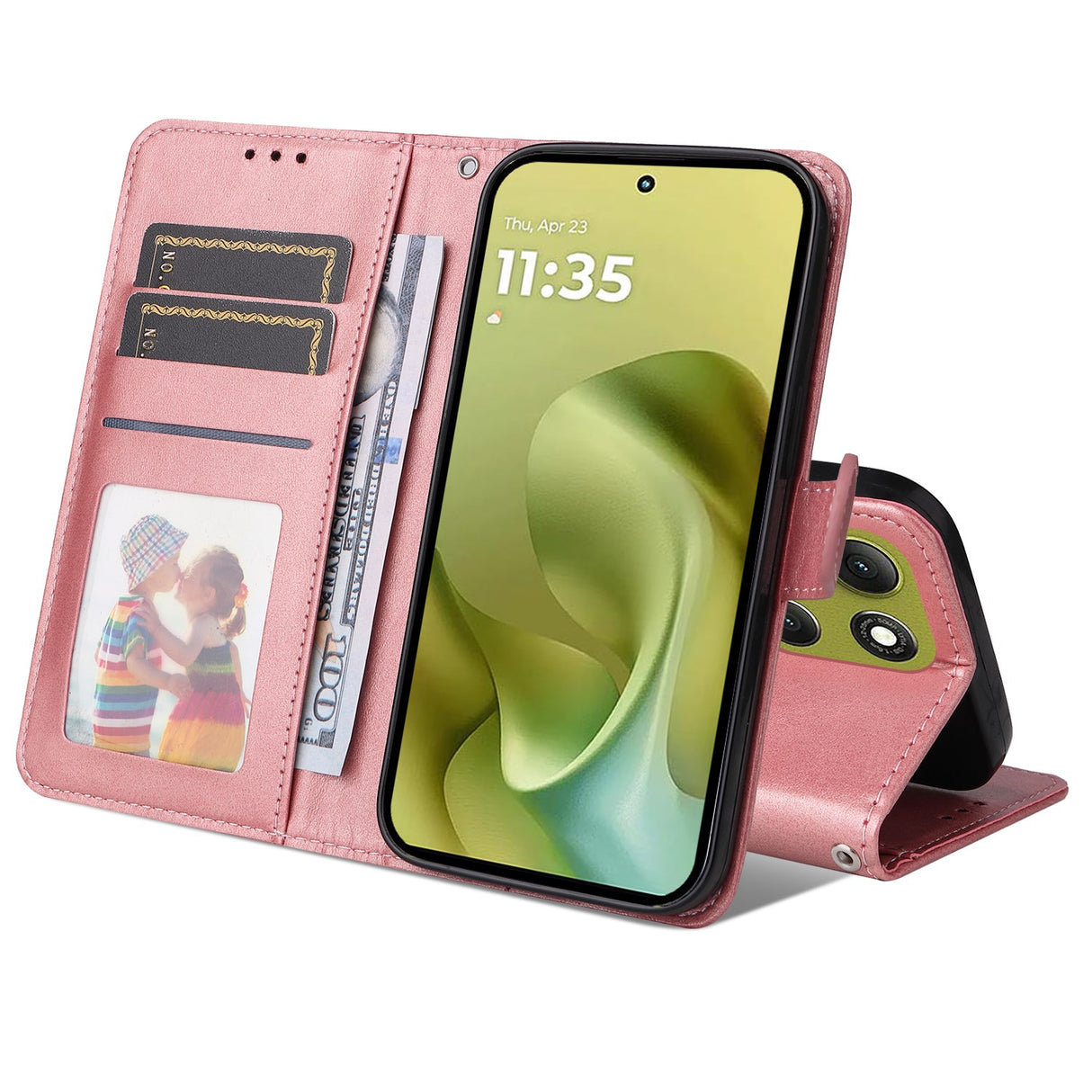 EIDERWOOD Motorola Moto G86 / G86 Power Kunstskinn Flip Deksel m. Strop - Rosa