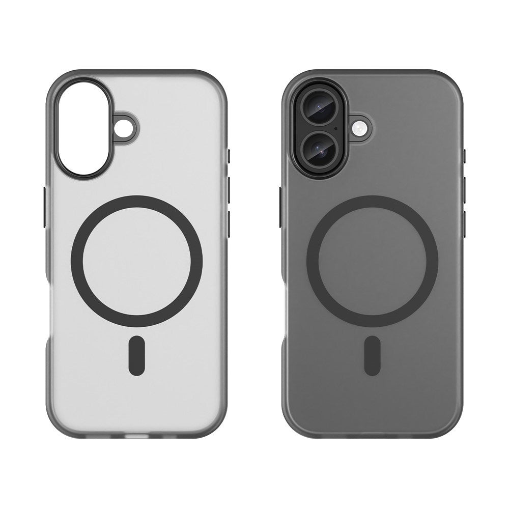 EIDERWOOD iPhone 17 Hybrid Plast Deksel – MagSafe Kompatibel – Matt Gjennomsiktig / Svart