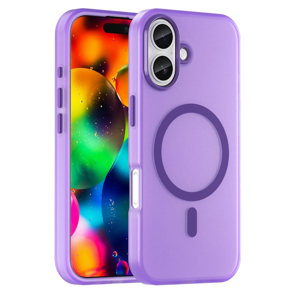 EIDERWOOD iPhone 17 Hybrid Plast Deksel – MagSafe Kompatibel – Matt Gjennomsiktig / Lilla
