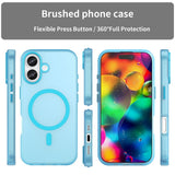 EIDERWOOD iPhone 17 Hybrid Plast Deksel – MagSafe Kompatibel – Matt Gjennomsiktig / Blå