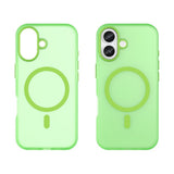 EIDERWOOD iPhone 17 Hybrid Plast Deksel – MagSafe Kompatibel – Matt Gjennomsiktig / Grønn