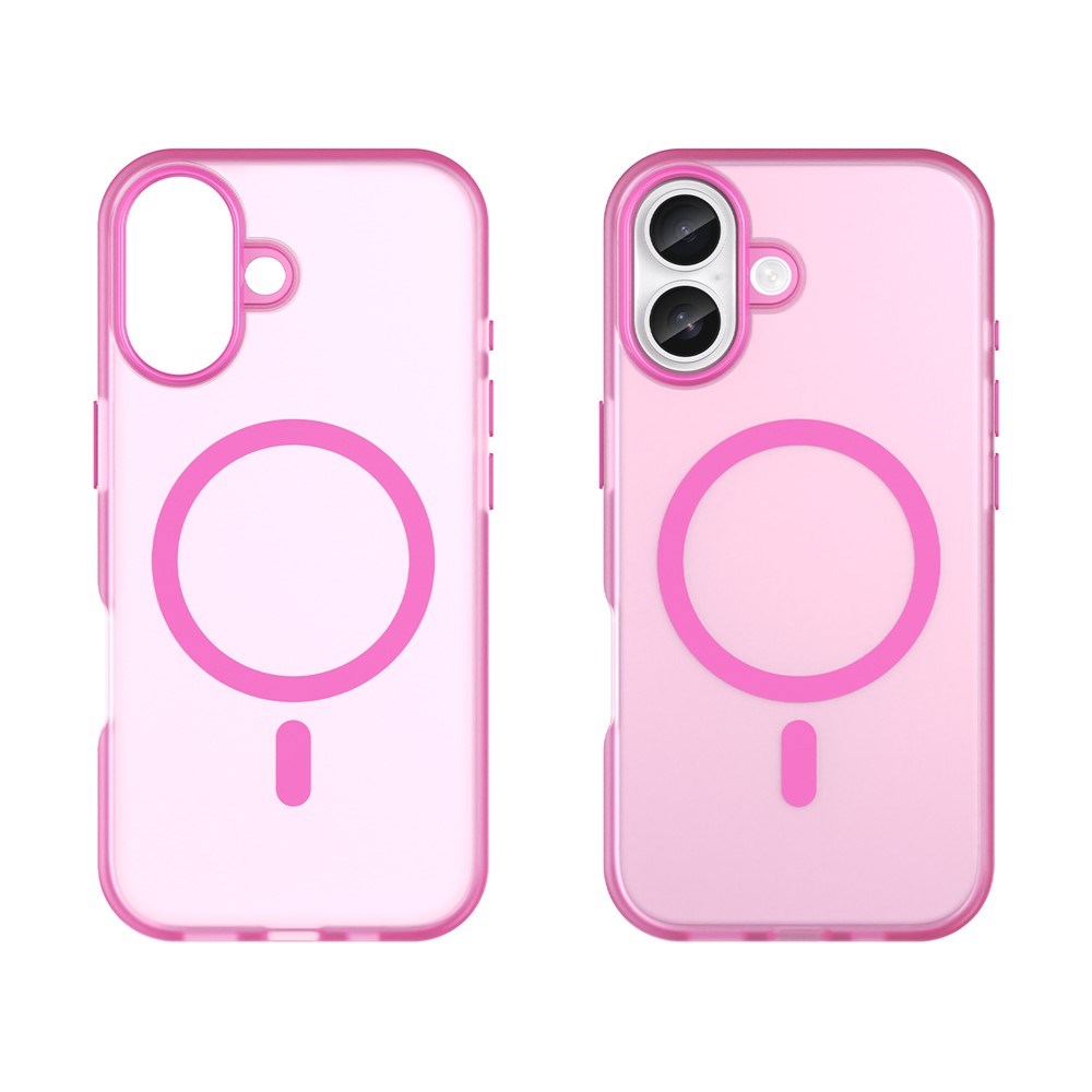 EIDERWOOD iPhone 17 Hybrid Plast Deksel – MagSafe Kompatibel – Matt Gjennomsiktig / Rosa