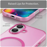 EIDERWOOD iPhone 17 Hybrid Plast Deksel – MagSafe Kompatibel – Matt Gjennomsiktig / Rosa