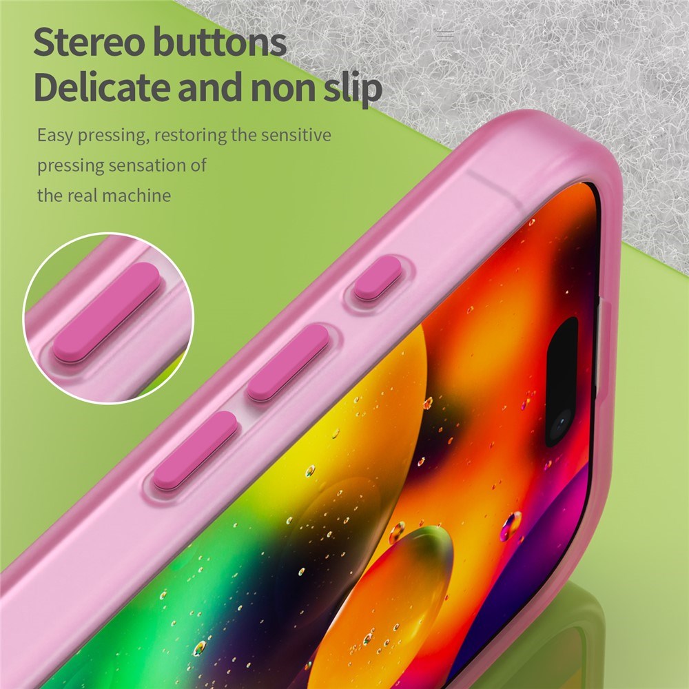 EIDERWOOD iPhone 17 Hybrid Plast Deksel – MagSafe Kompatibel – Matt Gjennomsiktig / Rosa