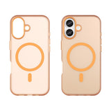 EIDERWOOD iPhone 17 Hybrid Plast Deksel – MagSafe Kompatibel – Matt Gjennomsiktig / Oransje