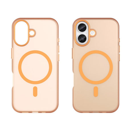 EIDERWOOD iPhone 17 Hybrid Plast Deksel – MagSafe Kompatibel – Matt Gjennomsiktig / Oransje