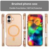 EIDERWOOD iPhone 17 Hybrid Plast Deksel – MagSafe Kompatibel – Matt Gjennomsiktig / Oransje