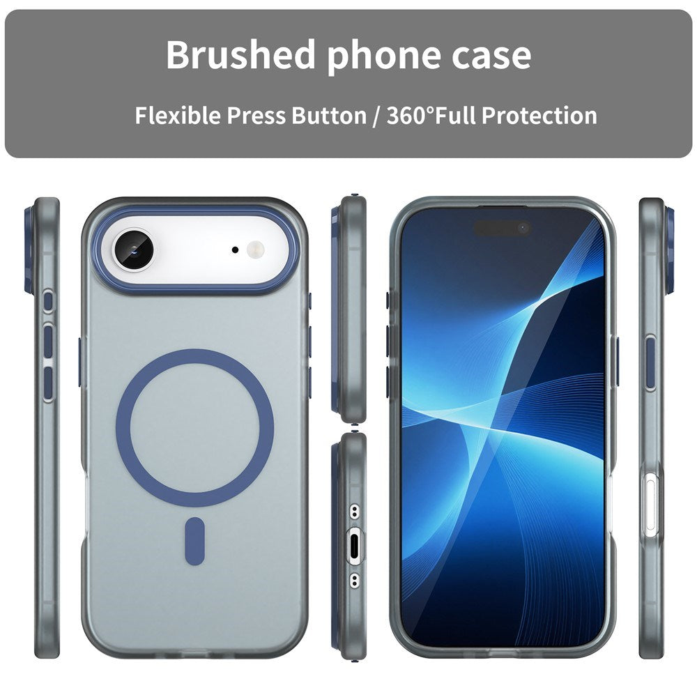 EIDERWOOD iPhone Air Hybrid Plast Deksel – MagSafe Kompatibel – Matt Gjennomsiktig / Mørk Blå