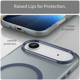 EIDERWOOD iPhone Air Hybrid Plast Deksel – MagSafe Kompatibel – Matt Gjennomsiktig / Mørk Blå