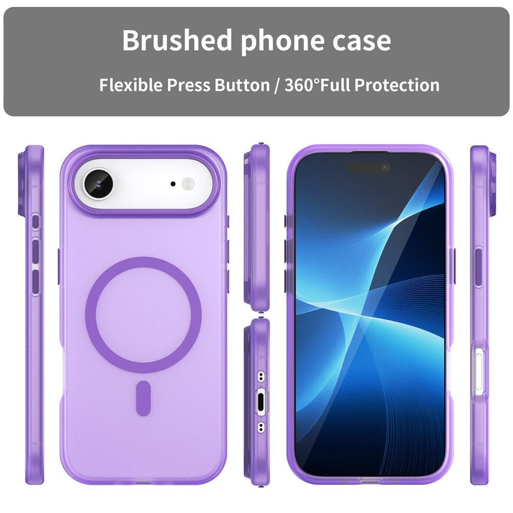 EIDERWOOD iPhone Air Hybrid Plast Deksel – MagSafe Kompatibel – Matt Gjennomsiktig / Lilla