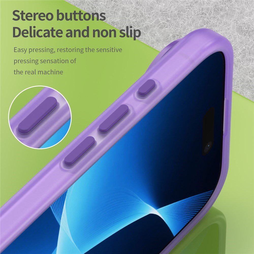 EIDERWOOD iPhone Air Hybrid Plast Deksel – MagSafe Kompatibel – Matt Gjennomsiktig / Lilla