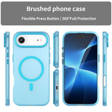 EIDERWOOD iPhone Air Hybrid Plast Deksel – MagSafe Kompatibel – Matt Gjennomsiktig / Blå
