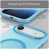 EIDERWOOD iPhone Air Hybrid Plast Deksel – MagSafe Kompatibel – Matt Gjennomsiktig / Blå