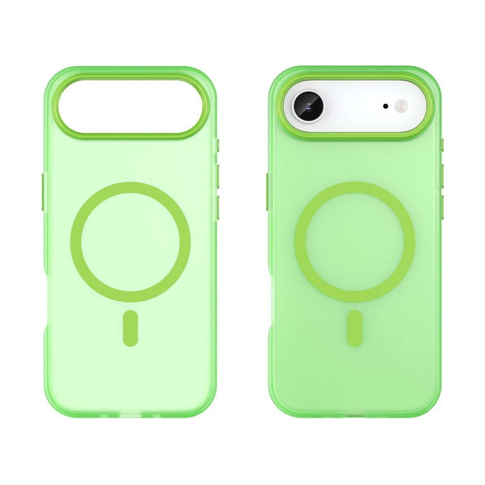 EIDERWOOD iPhone Air Hybrid Plast Deksel – MagSafe Kompatibel – Matt Gjennomsiktig / Grønn
