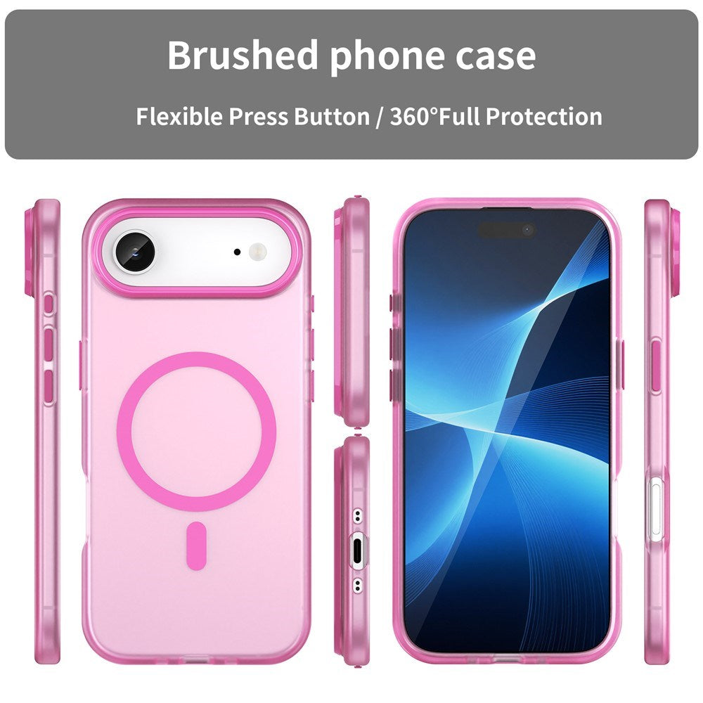 EIDERWOOD iPhone Air Hybrid Plast Deksel – MagSafe Kompatibel – Matt Gjennomsiktig / Rosa