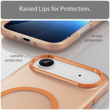 EIDERWOOD iPhone Air Hybrid Plast Deksel – MagSafe Kompatibel – Matt Gjennomsiktig / Oransje