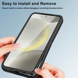 EIDERWOOD Samsung Galaxy S25 FE 2-i-1 Plast Deksel m. Innebygd Skjermbeskyttelse - Rosa