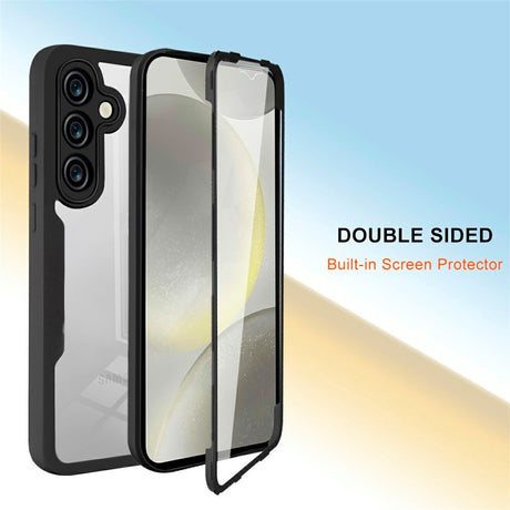 EIDERWOOD Samsung Galaxy S25 FE 2-i-1 Plast Deksel m. Innebygd Skjermbeskyttelse - Blå