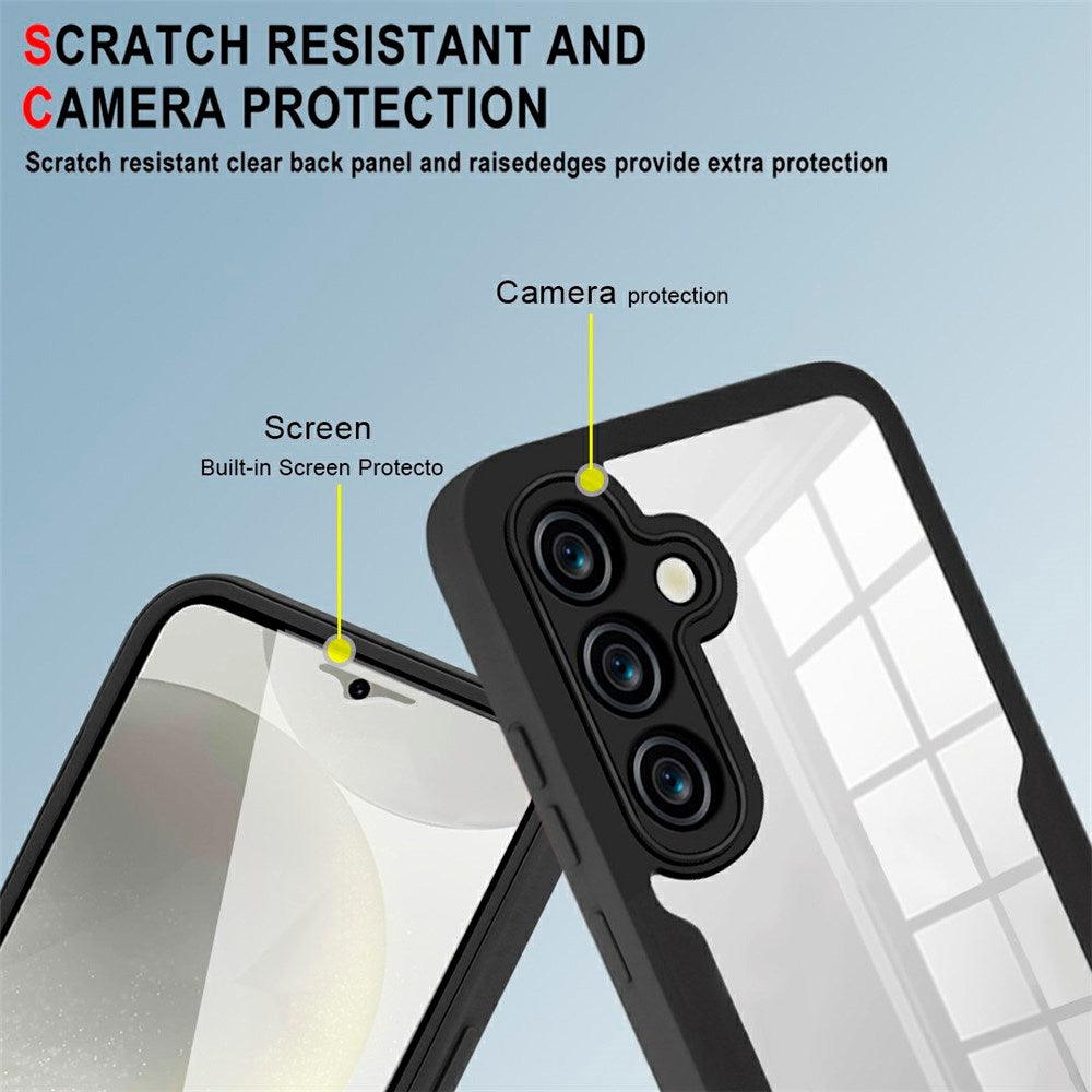 EIDERWOOD Samsung Galaxy S25 FE 2-i-1 Plast Deksel m. Innebygd Skjermbeskyttelse - Lilla