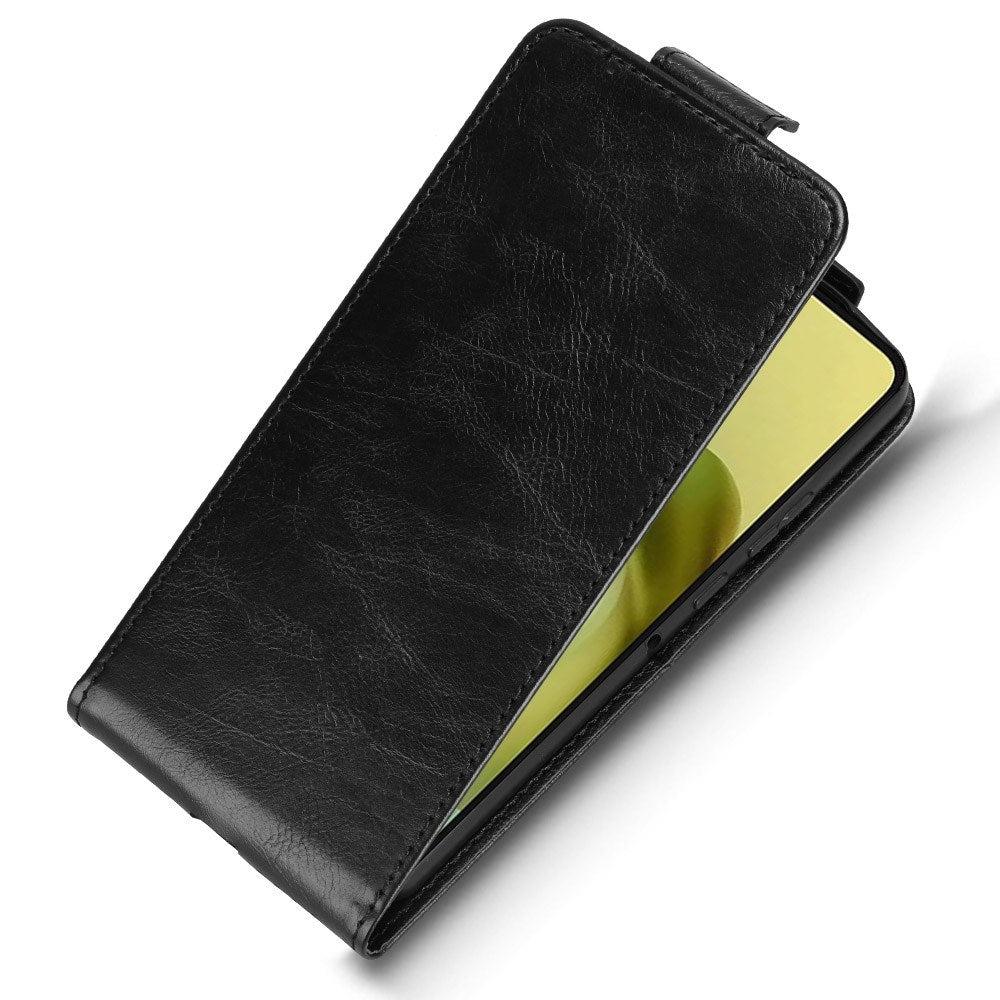 EIDERWOOD Motorola Moto G86 Power Vertikal Kunstskinn Flip Deksel m. Kortholder & Ståfunksjon - Svart