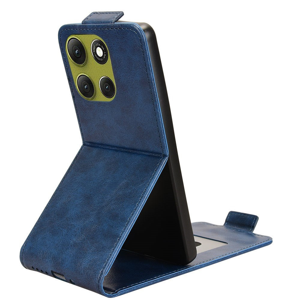 EIDERWOOD Motorola Moto G86 Power Vertikal Kunstskinn Flip Deksel m. Kortholder & Ståfunksjon - Blå